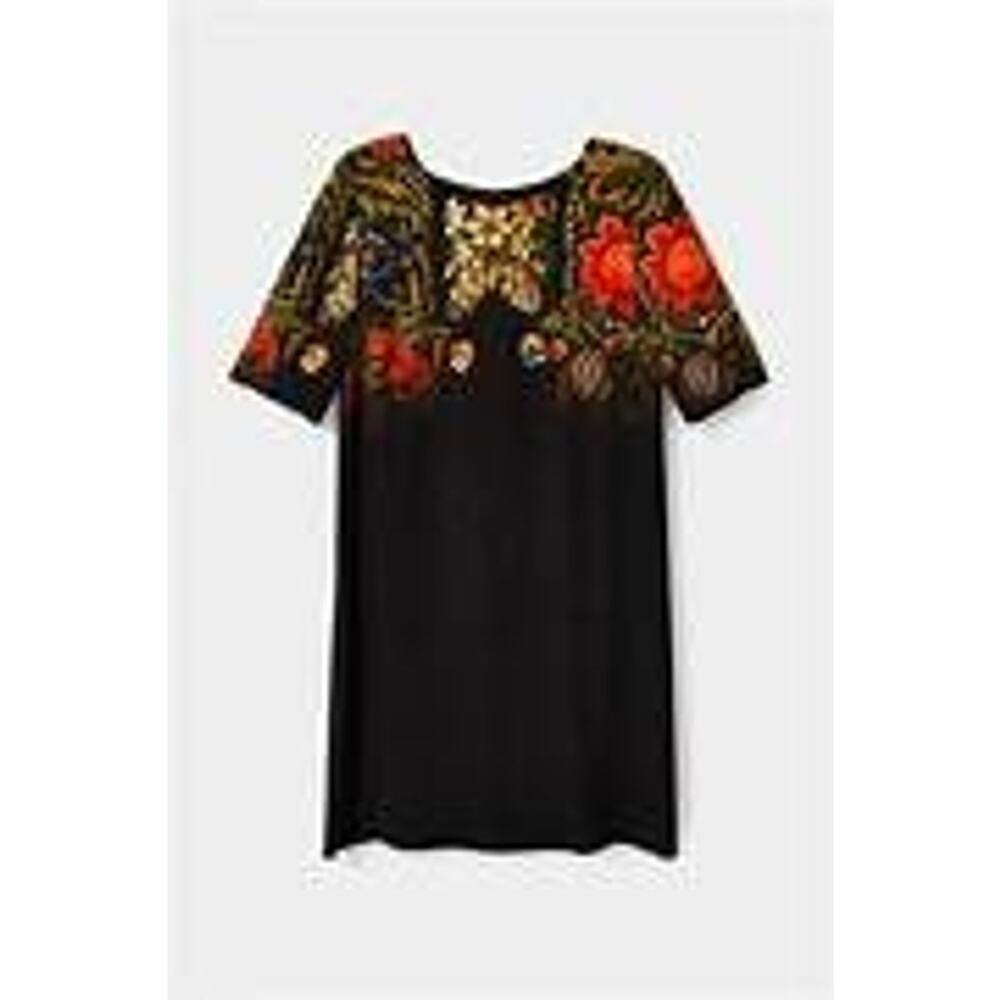 DESIGUAL NWT $159 Butterflower Printed 3/4 Sleeve Dress Size L (US M) - Picture 5 of 6